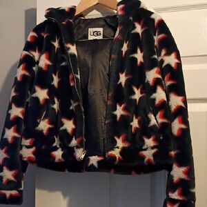 UGG Kids Starry Puff Jacket - Black and Red